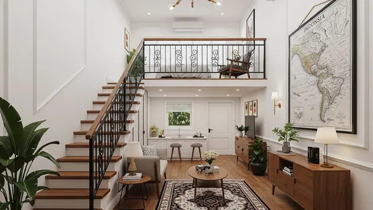 Inspirasi Interior Rumah Mezzanine Terbuka dan Lega (Sumber: gemini.com)