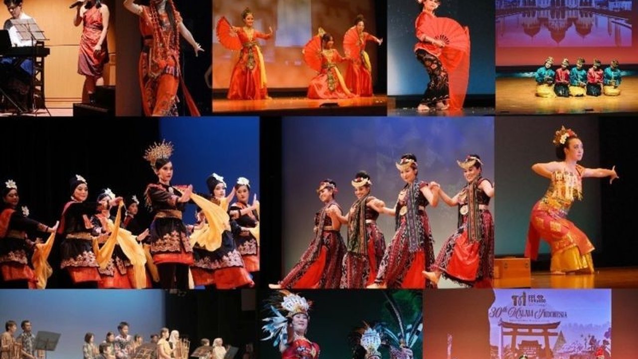 Malam Indonesia 2025 sukses digelar di Kyoto, Jepang, memukau 350 penonton dengan drama musikal 'Perjalanan Hiroshi', festival kuliner, dan workshop batik. Simak detailnya!