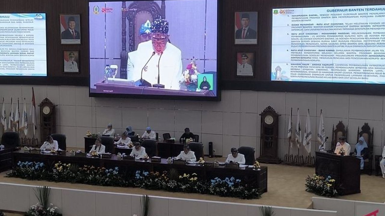 Gubernur Andra Soni tegaskan HUT ke-25 Banten sebagai momentum penting untuk memperkuat Kolaborasi Pembangunan Banten lintas sektor demi visi Banten Maju, Adil, dan Tanpa Korupsi.