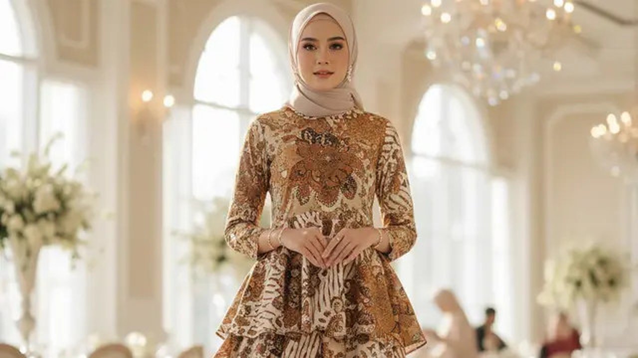 Model Gamis Batik Buat Kondangan (created by AI)