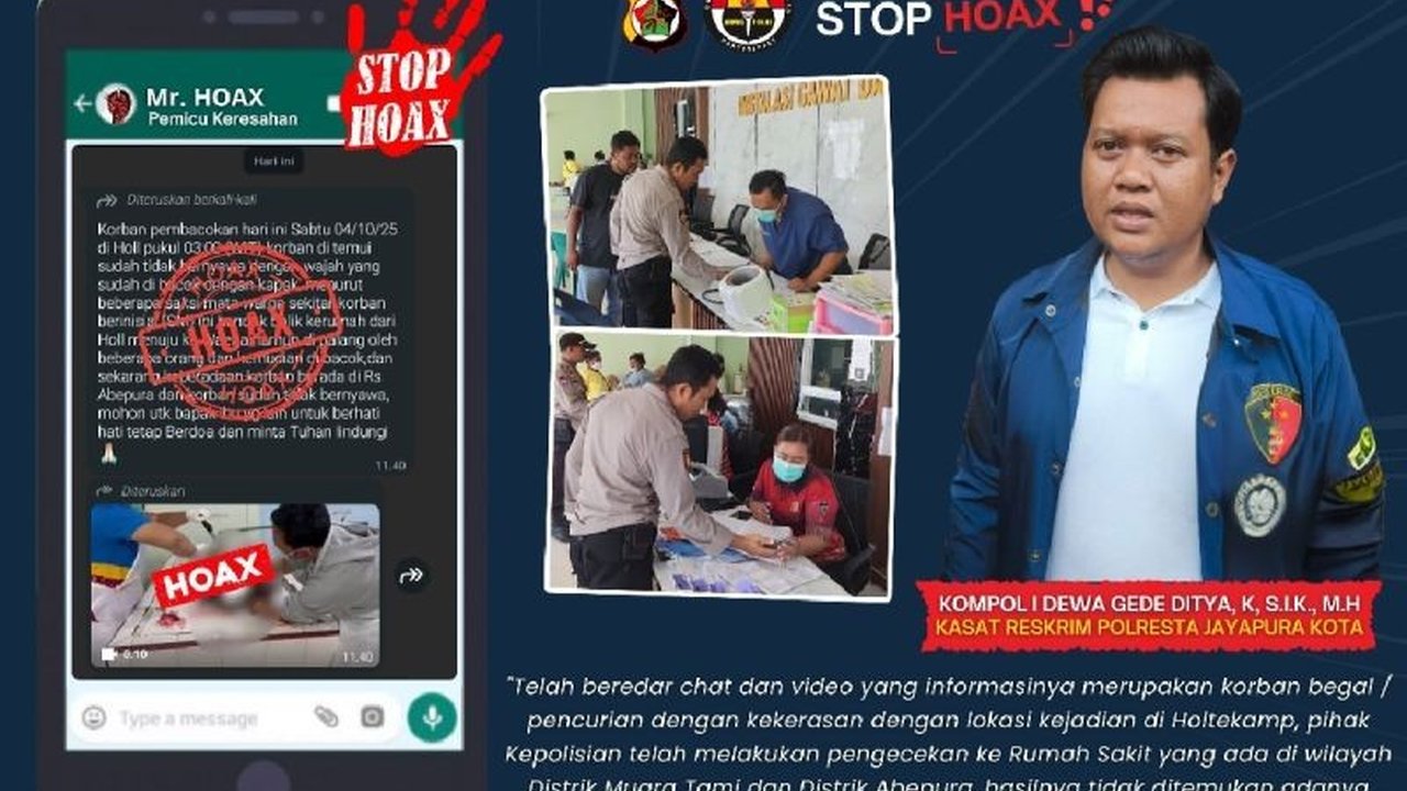 Polisi Jayapura Kota gencar selidiki penyebar hoaks begal Holtekamp yang meresahkan masyarakat. Benarkah ada korban meninggal dunia seperti yang beredar di medsos?