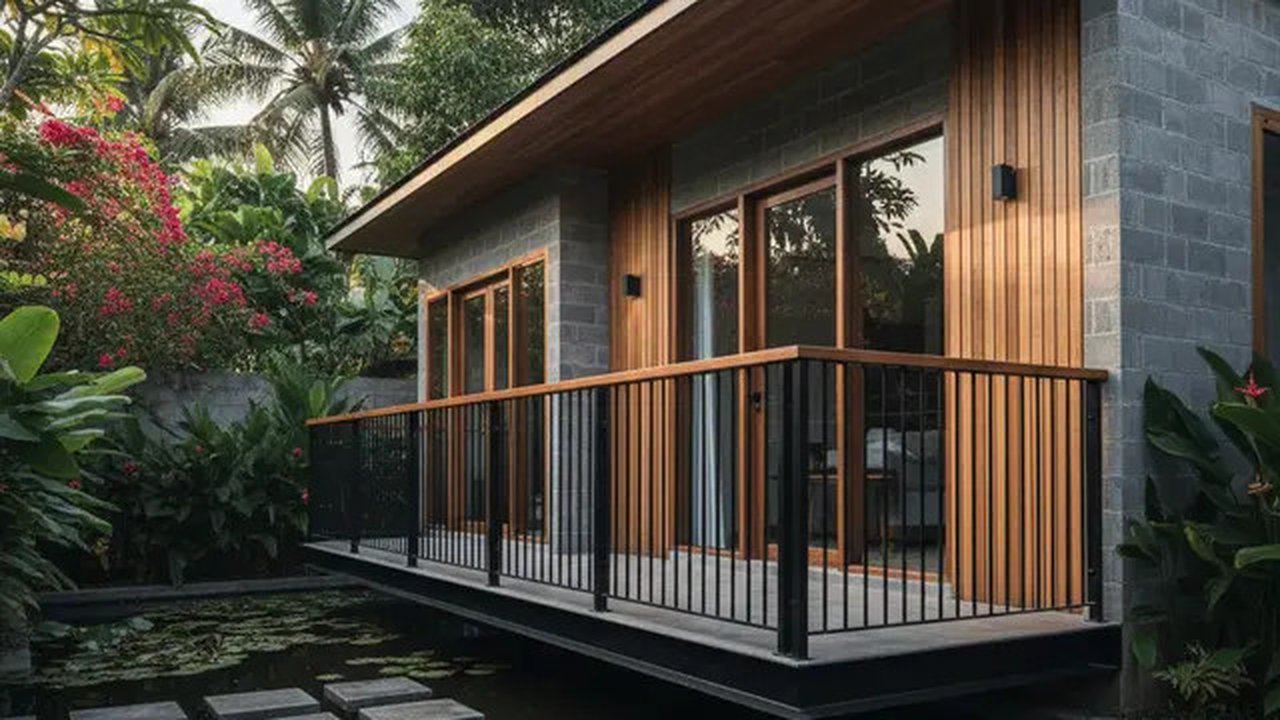 7 Contoh Pagar Balkon Rumah, Inspirasi Desain Aman dan Estetis untuk Hunian Modern (Foto: Gemini AI)