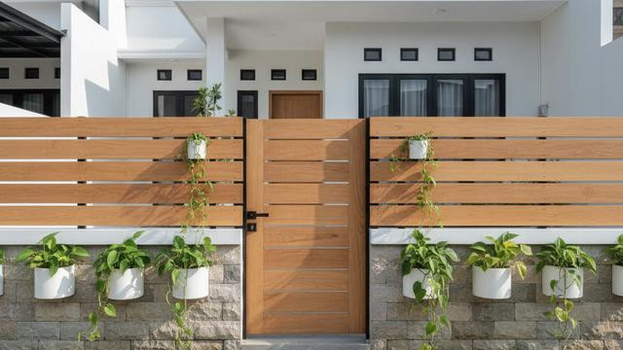 Model Pagar Kayu Gaya Japandi (created by AI)