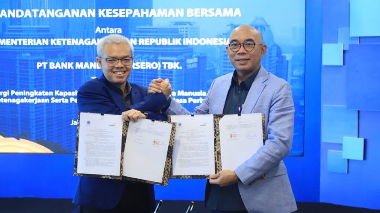 Kementerian Ketenagakerjaan dan Bank Mandiri menjalin sinergi Kemnaker Bank Mandiri untuk tingkatkan kompetensi SDM perbankan dan ciptakan lapangan kerja. Apa saja programnya?