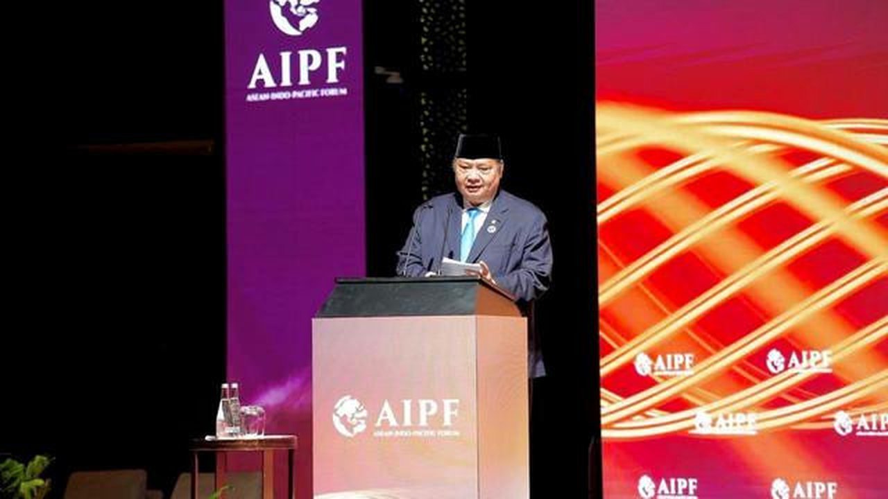 Airlangga mewakili Presiden RI Prabowo Subianto memberikan keynote speech bersama Perdana Menteri Australia Anthony Albanese pada ASEAN Indo-Pacific Forum (AIPF) 2025 di Kuala Lumpur, Malaysi