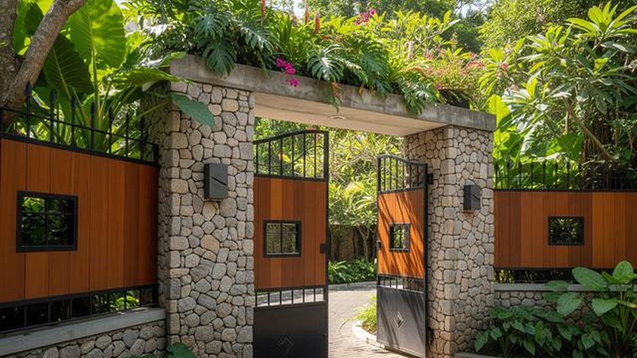 Pagar Rumah Natural dengan Batu Kali (Sumber: gemini.com)