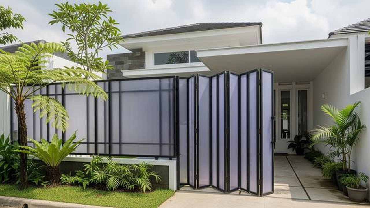 Model Pagar Besi Kombinasi Polikarbonat untuk Rumah Minimalis dengan Budget Terjangkau
