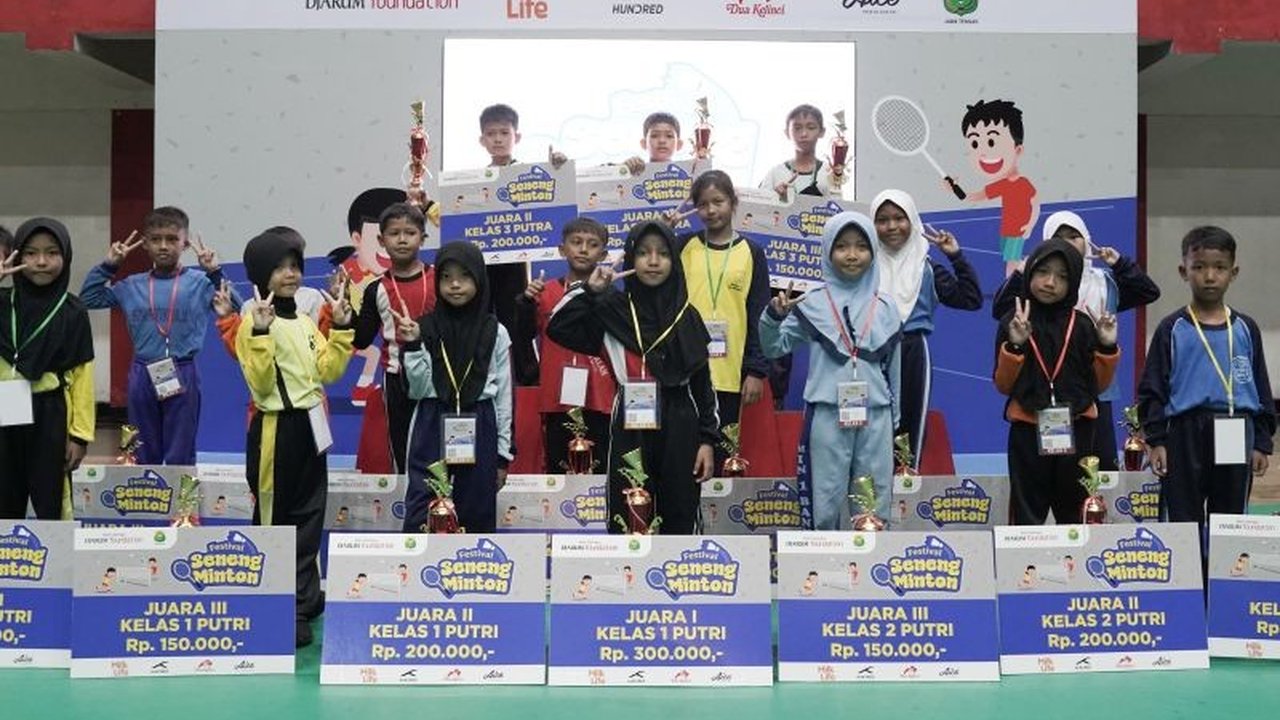 Festival SenengMinton 2025 di Purwokerto sukses menarik 480 siswa SD untuk menumbuhkan kecintaan pada bulu tangkis sejak dini, memperkuat pembinaan atlet masa depan.