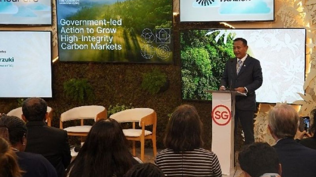 Indonesia tegaskan komitmen memperkuat kolaborasi global untuk pengembangan Pasar Karbon Global yang berintegritas tinggi, mendukung aksi iklim, dan pembangunan berkelanjutan.