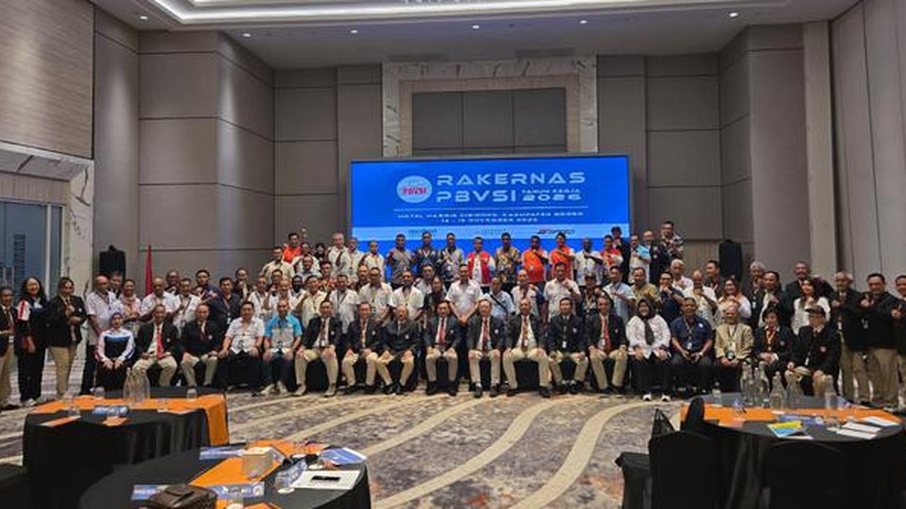 Pengurus Pusat Persatuan Bola Voli Seluruh Indonesia (PP PBVSI) menggelar Rapat Kerja Nasional (Rakernas) PBVSI Tahun Kerja 2026 di Hotel Harris Cibinong, Bogor, 14 hingga 16 November