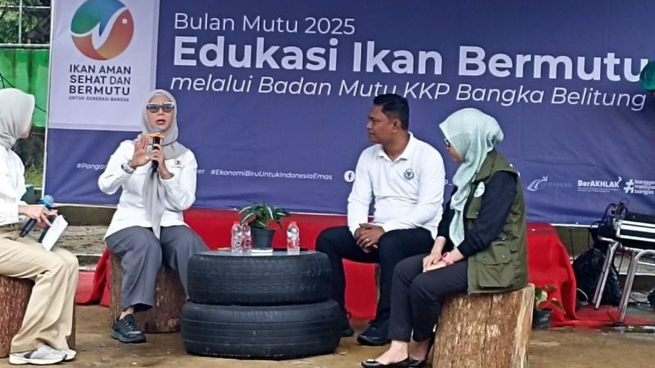 Badan Mutu KKP Babel mendistribusikan satu ton udang segar kepada 300 keluarga di Desa Tanjung Gunung, Bangka Tengah, sebagai upaya memperkuat SDM dan mengatasi stunting.