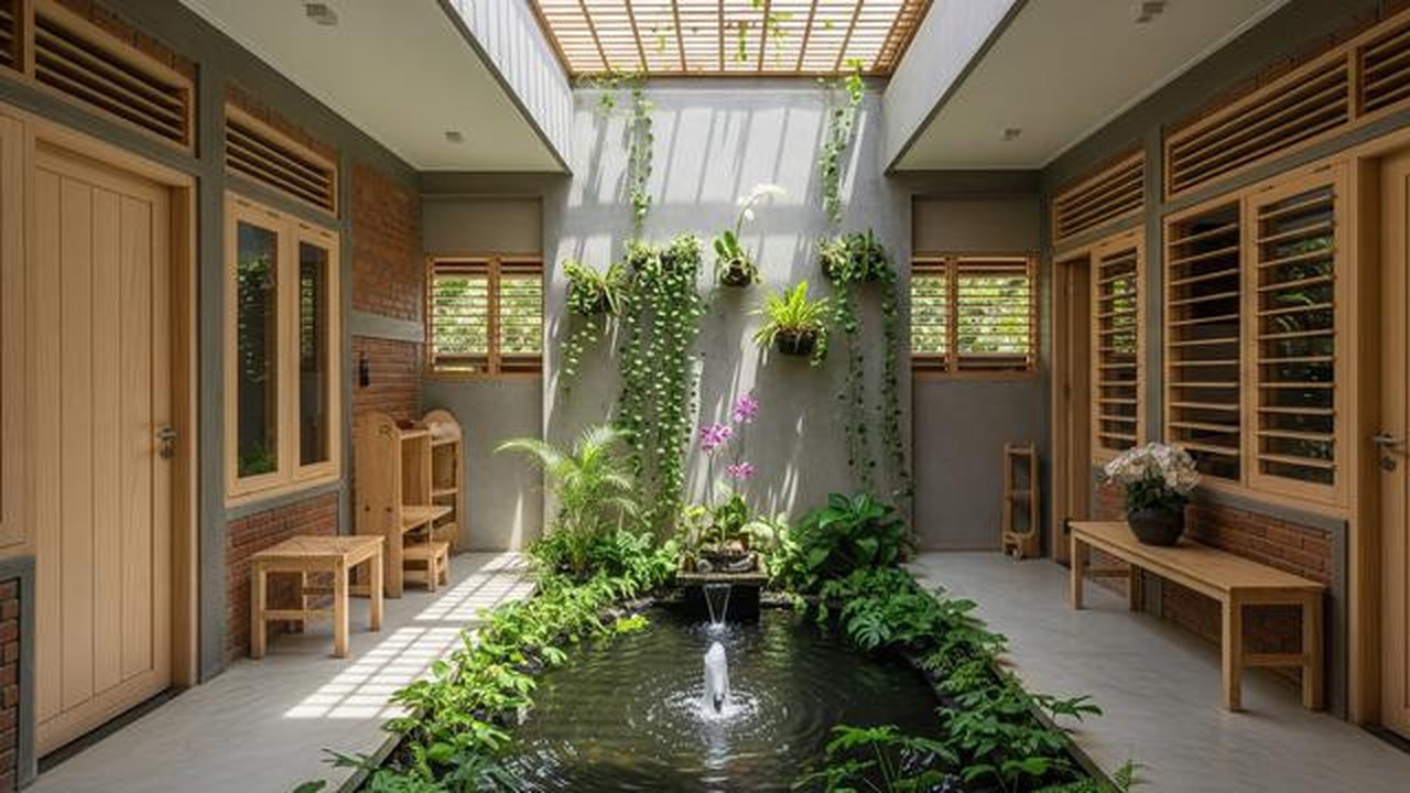 7 Model Desain Rumah Mini dengan Atrium Kecil, Cocok untuk Lahan Sempit (Foto: Gemini AI)