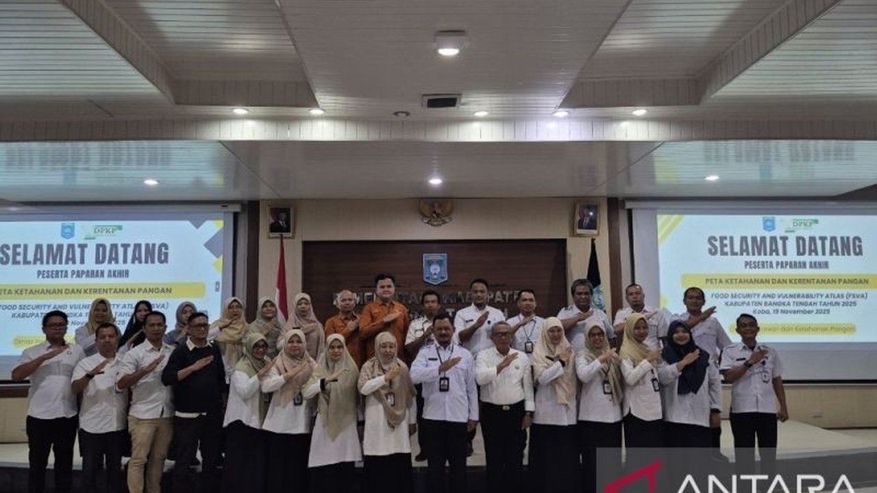 Pemerintah Kabupaten Bangka Tengah menyusun Food Security and Vulnerability Atlas (FSVA) sebagai fondasi kebijakan ketahanan pangan, memetakan potensi dan kerentanan hingga tingkat desa.