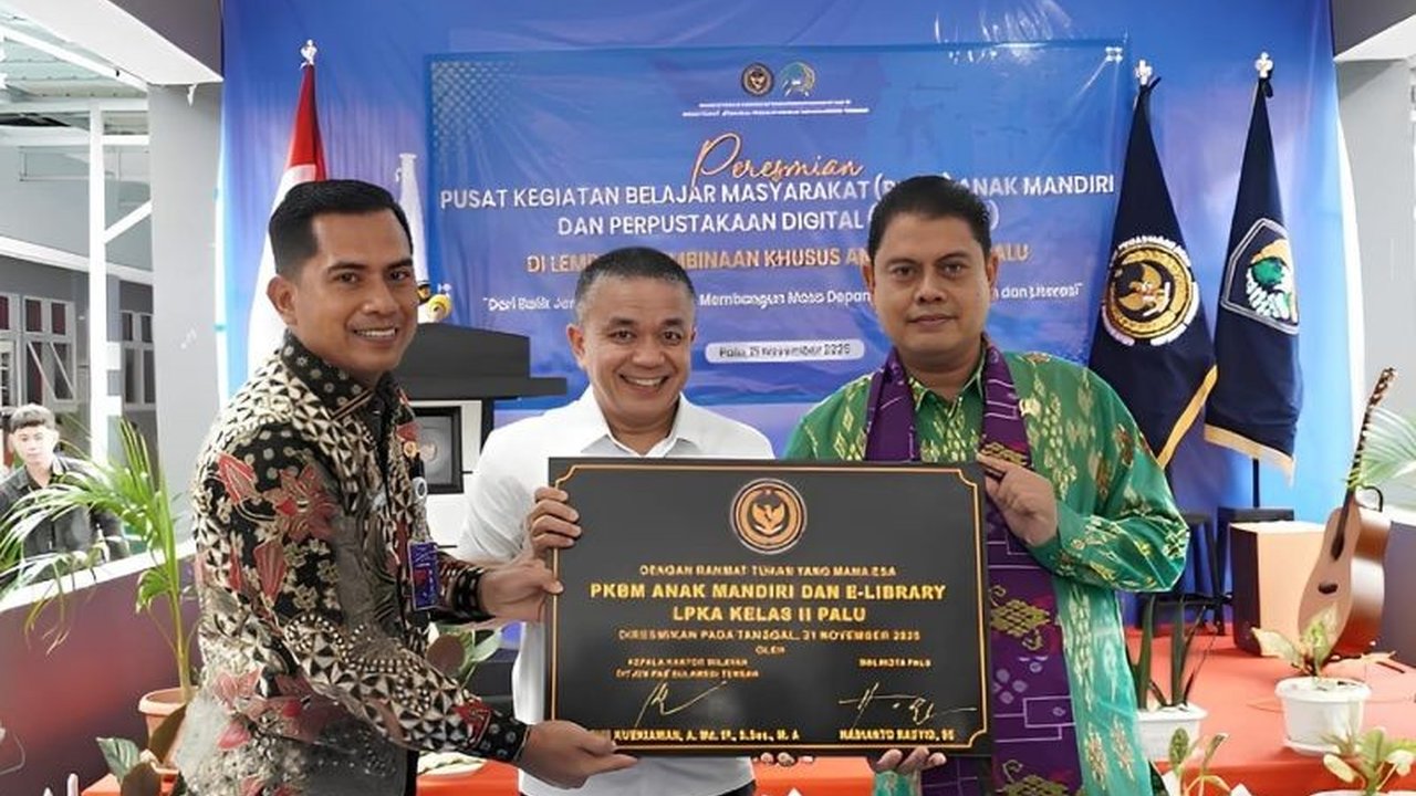 LPKA Palu meluncurkan Pusat Kegiatan Belajar Masyarakat (PKBM) Anak Mandiri dan Perpustakaan Digital (E-Library) untuk memperkuat Pendidikan Anak Binaan, memastikan akses belajar yang layak dan berkelanjutan.