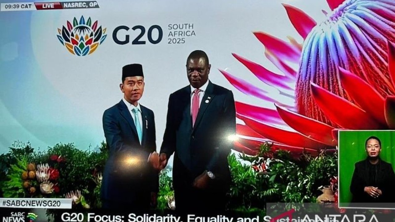 Wakil Presiden Gibran Rakabuming Raka menghadiri KTT G20 di Johannesburg, Afrika Selatan, disambut langsung Presiden Ramaphosa, dan siap sampaikan pidato perdana.