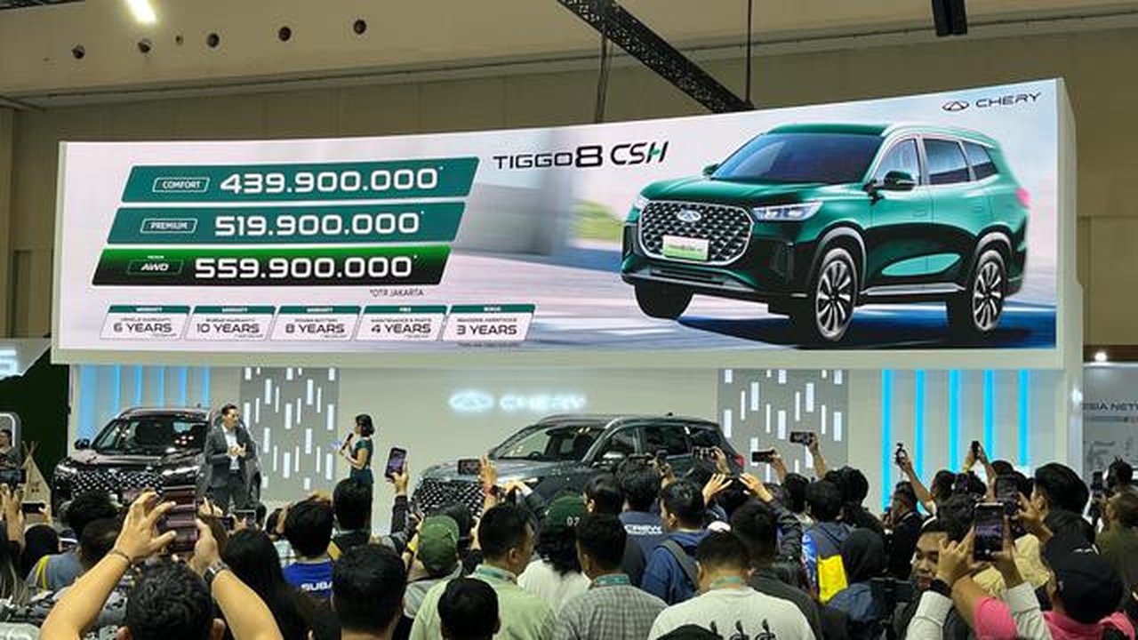 Chery Hadirkan TIGGO 8 CSH Comfort dan TIGGO 8 CSH AWD di GJAW 2025. (Liputan6.com/Septian Pamungkas)