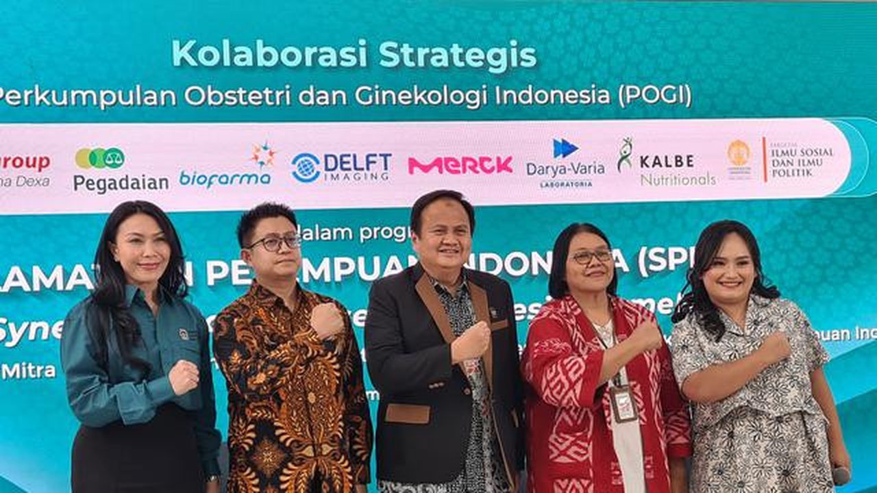 Ketua Umum POGI, Prof. Dr. dr. Budi Wiweko bersama Staf Khusus KemenPPPA, Dra. Siti Nia Nurhasanah Sjarifudin dalam press conference "Kolaborasi SPRIN -- POGI dan Mitra Lintas Sektor melal