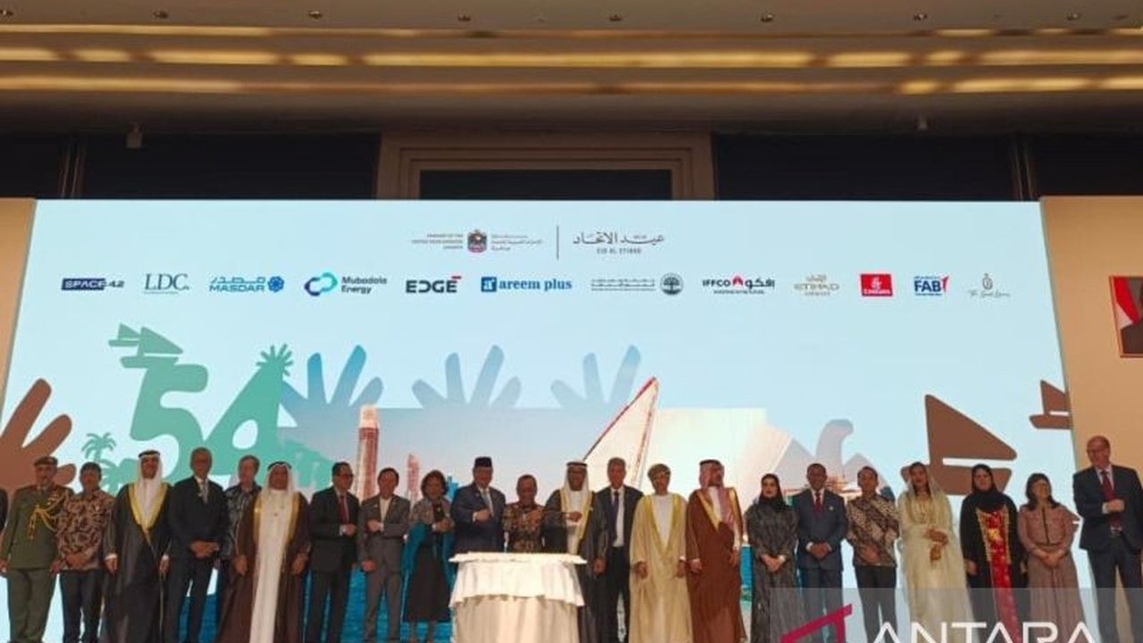 Kedutaan Besar Uni Emirat Arab (UAE) di Jakarta merayakan Hari Nasional Uni Emirat Arab ke-54 dengan tema 