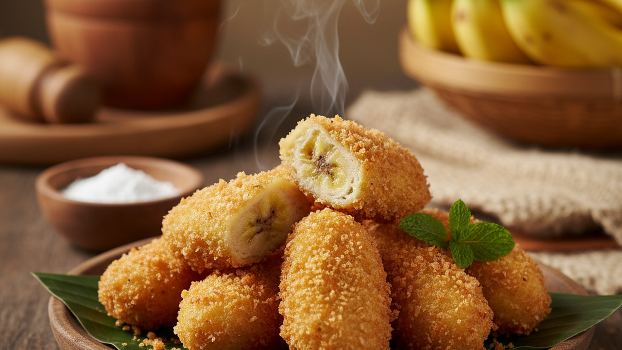 Pisang Goreng Pasir Renyah Seharian Tanpa Mixer