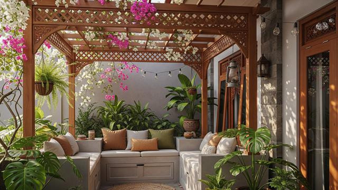 Desain Rumah Kecil tapi Punya Teras Lega yang Cozy untuk Santai (Sumber: gemini.com)