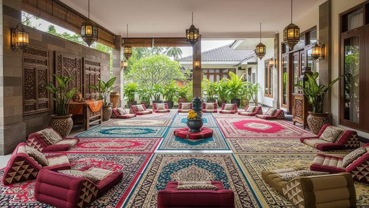 Desain Teras Rumah Konsep Lesehan Fungsional/AI