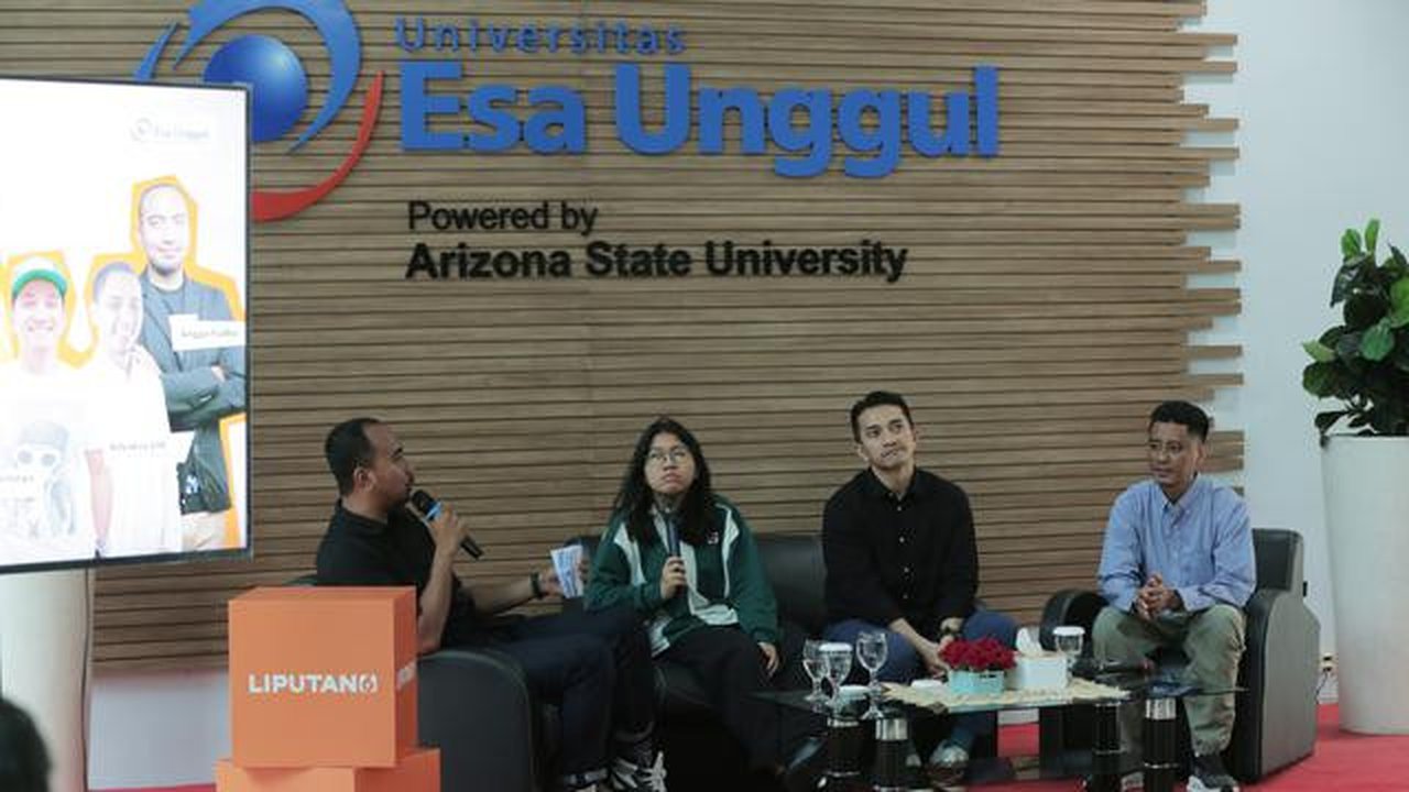 Liputan6 Connect di Kampus Esa Unggul, Harapan Indah Bekasi, Senin (1/12/2025)