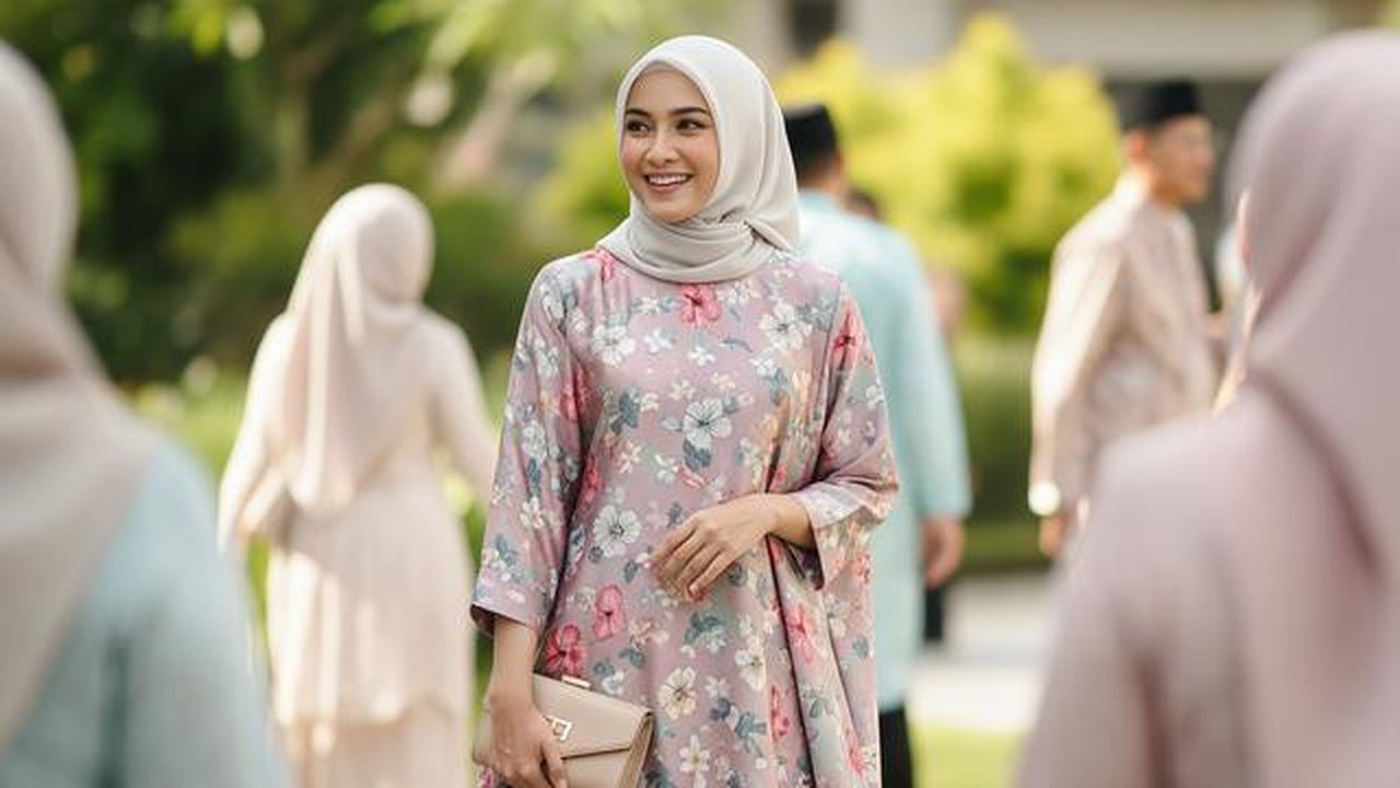 Model Baju Kurung Wanita Modern Lebaran 2026 (Image by Gemini AI)