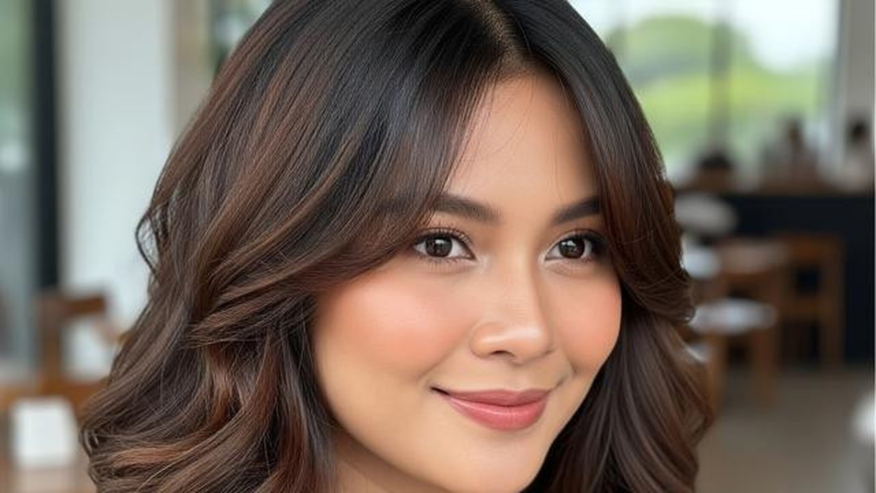 Model Rambut Medium dengan Poni Anti Lepek (AI)