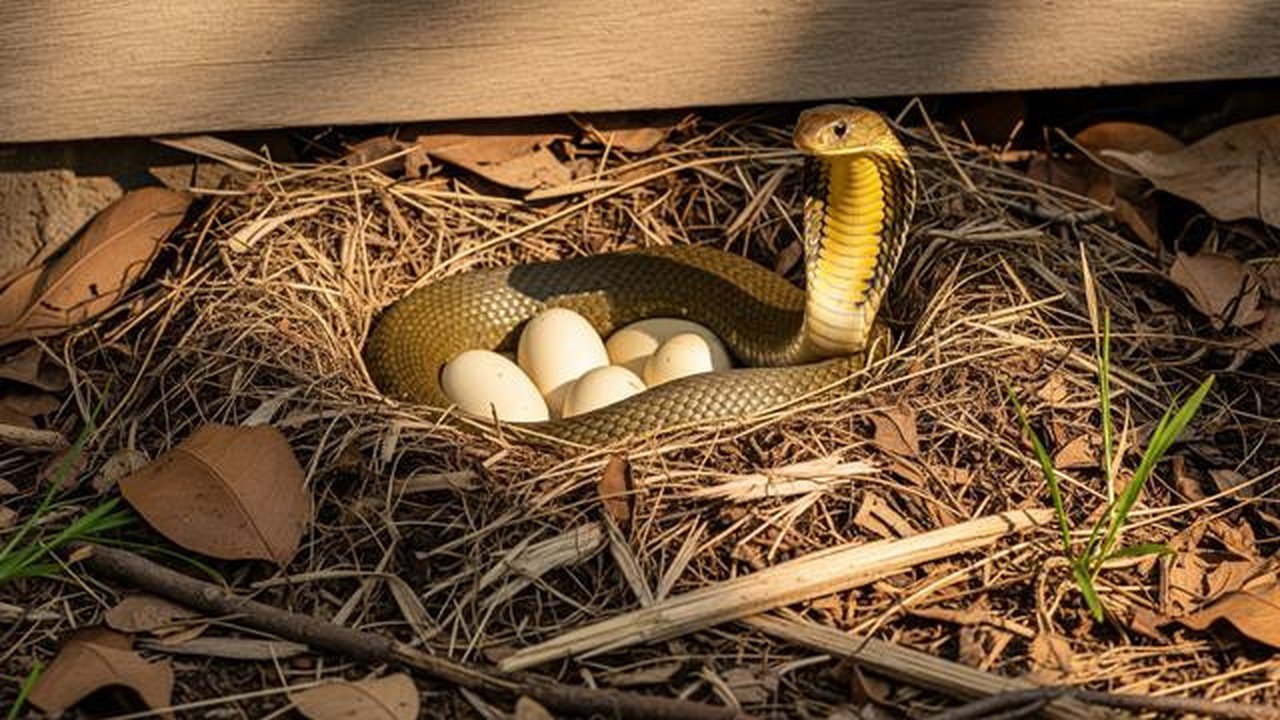 Sarang Ular King Cobra/ Ilustrasi AI