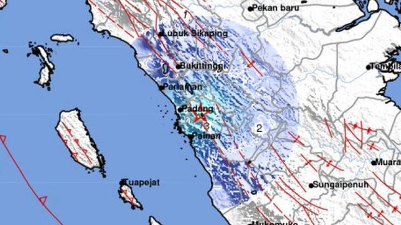 Gempa Magnitudo 4,7 mengguncang wilayah Kota padang yang berpusat di Kabupaten Solok Sumbar, Rabu (10/12/2025). (Liputan6.com/ Dok BMKG)
