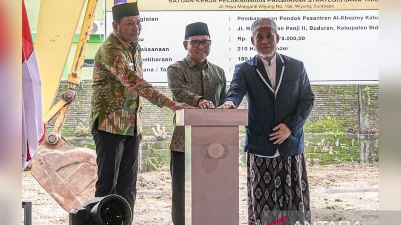 Menko PM Abdul Muhaimin Iskandar meminta proyek Rekonstruksi Pesantren Al Khoziny di Sidoarjo selesai tepat waktu, berkualitas, dan bebas korupsi, dengan anggaran APBN Rp125 miliar.