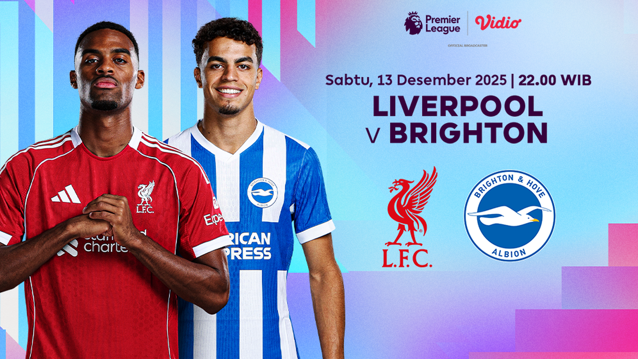 Saksikan Liga Premier pekan ke-16: Liverpool vs Brighton, Tayang di Vidio