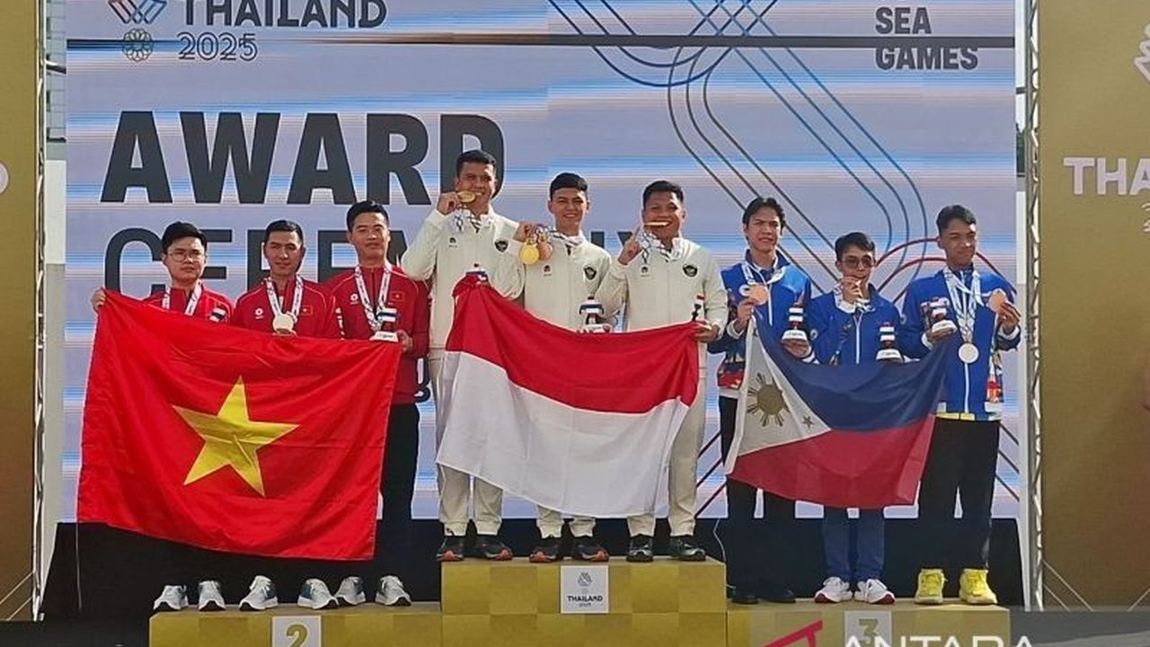 Tim Menembak Indonesia sukses menambah emas di SEA Games 2025 melalui air pistol 10 meter beregu putra. Sultanul Aulia Ma'ruf juga sumbang perunggu.