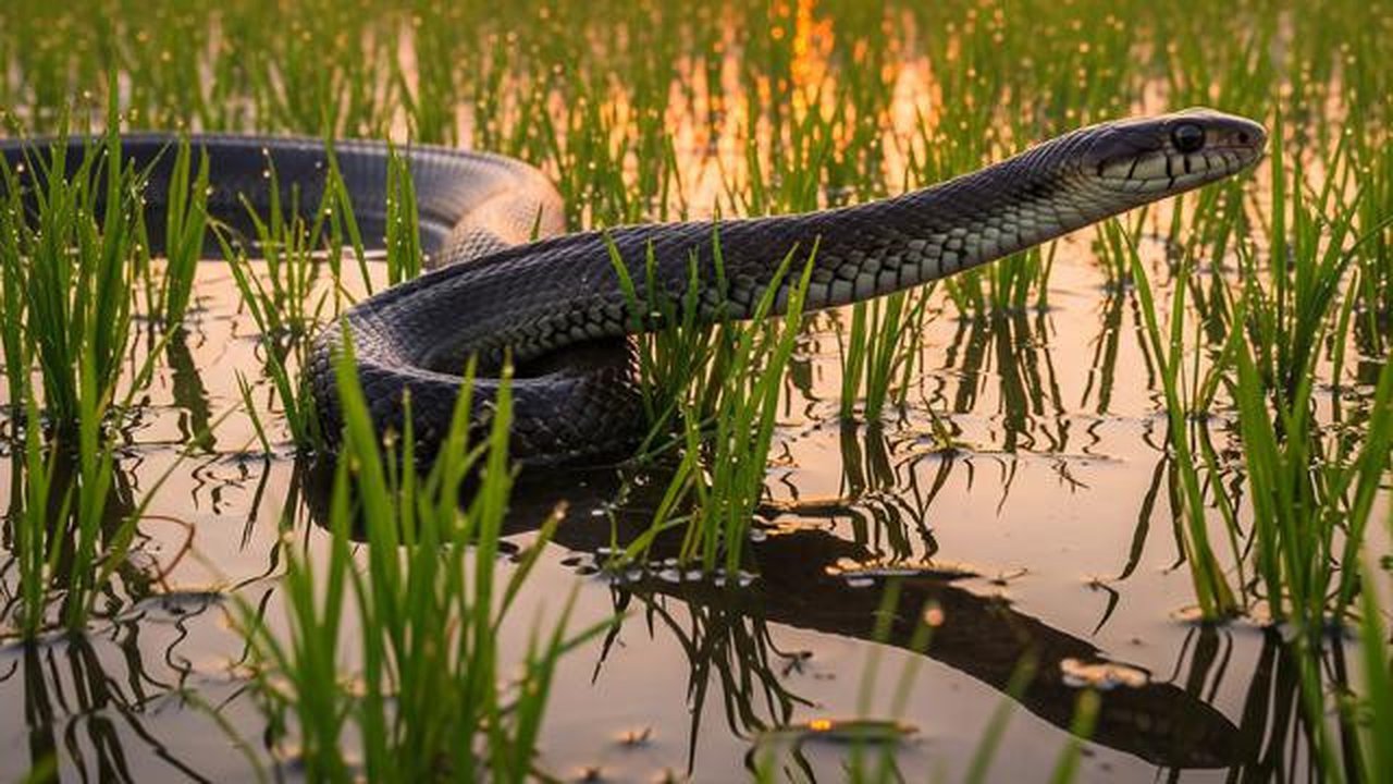 Ular Sawah / Ular Tikus Besar (Ptyas mucosa)