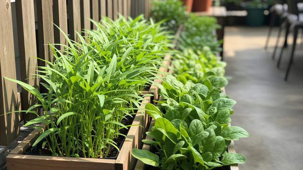 Desain Kebun Sayur Rumahan untuk Kangkung dan Bayam (Sumber: gemini.com)