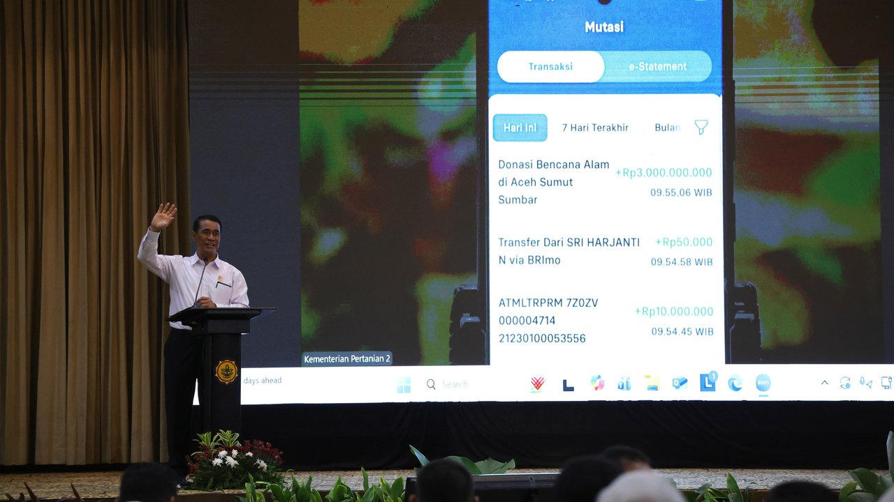 Hanya Satu Jam Pidato, Mentan Amran Kumpulkan Rp75,85 Miliar untuk Bencana Sumatera
