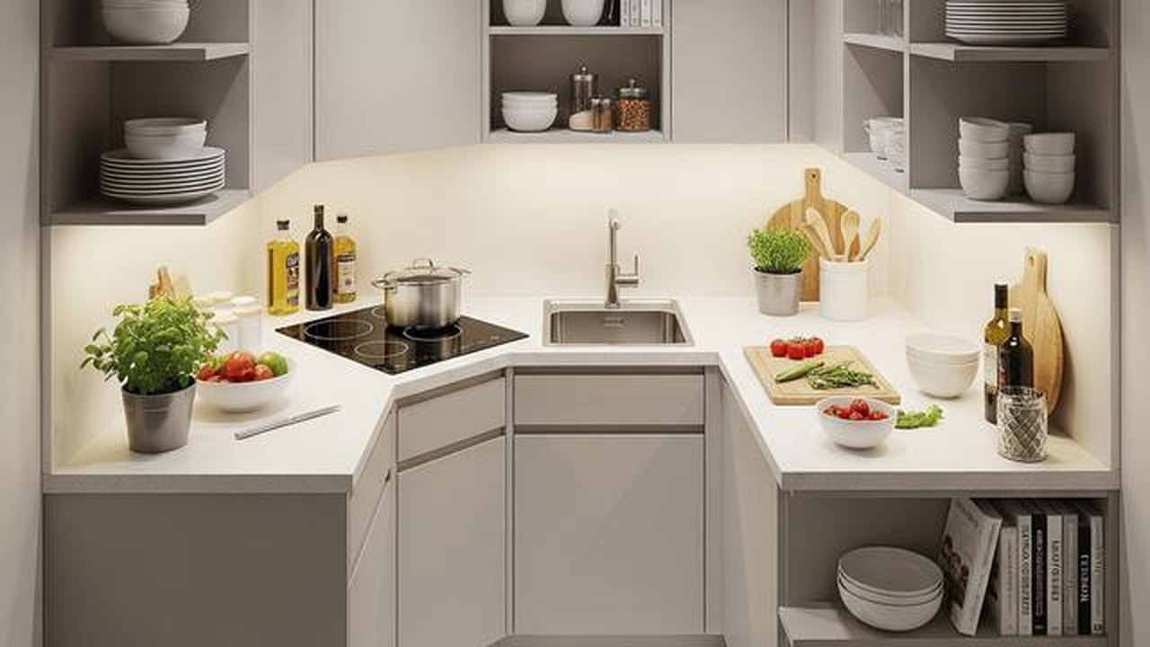 Desain Dapur Mini 22 Meter (Image by Gemini AI)
