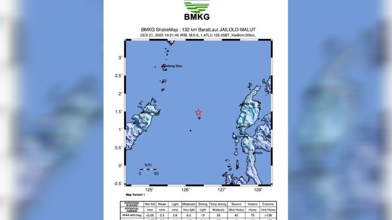 BMKG menjelaskan Gempa Ternate magnitudo 5,6 disebabkan deformasi batuan Lempeng Laut Maluku dan tidak berpotensi tsunami, serta dirasakan di beberapa wilayah.
