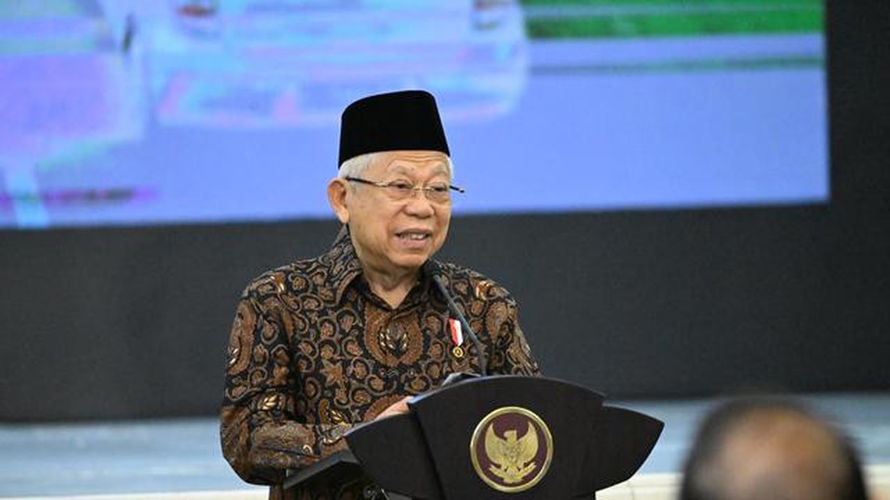 Wakil Presiden Ma'ruf Amin, pamitan dan minta maaf pada para menteri dan kepala daerah karena masa jabatannya segera berakhir. (Delvira Hutabarat).