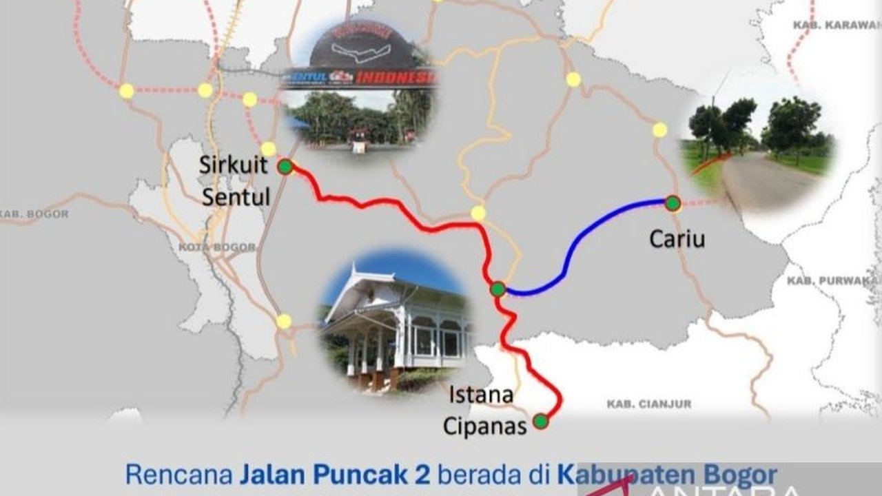 Pemerintah Kabupaten Bogor melanjutkan **Pembangunan Jalan Puncak II** pada 2026. Proyek strategis ini diharapkan menjadi solusi jangka panjang kemacetan Puncak sekaligus mendorong pertumbuhan ekonomi wilayah Bogor Timur.