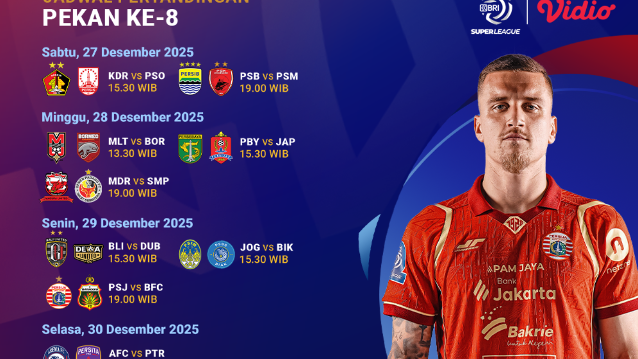 Jadwal Pertandingan BRI Super League Pekan Ke-8, Tayang di Vidio