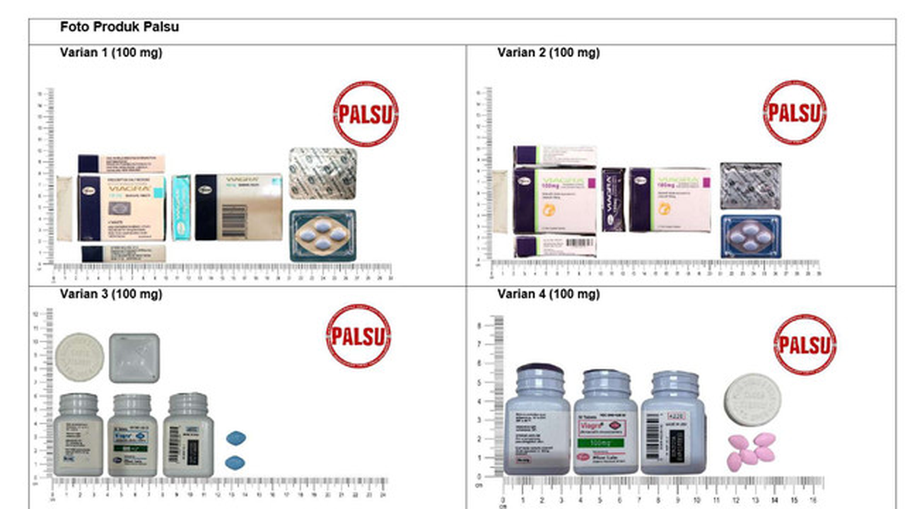 Viagra palsu yang bisa bahayakan kesehatan jika dikonsumsi. Foto: BPOM.