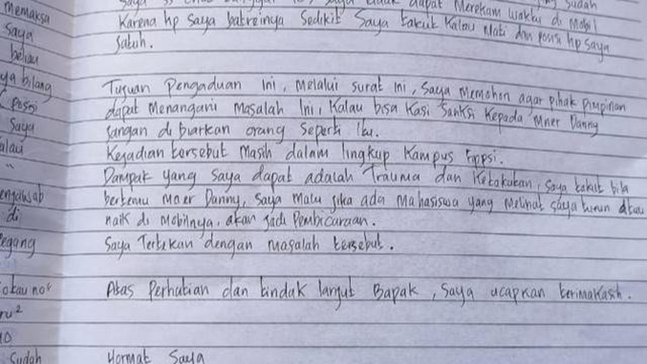 Surat berisi curhatan mahasiswi Manado sebelum tewas gantung diri (Foto: Yoseph/Liputan6.com)