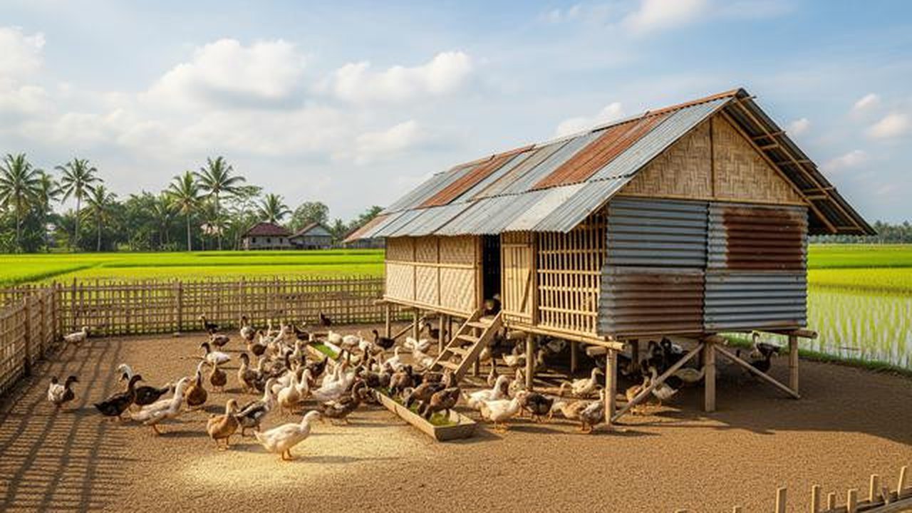 7 Tips Ternak Bebek Petelur dengan Kandang dari Bambu dan Seng Bekas, Telur Bisa untuk Dapur dan Dijual (Foto: Gemini AI)