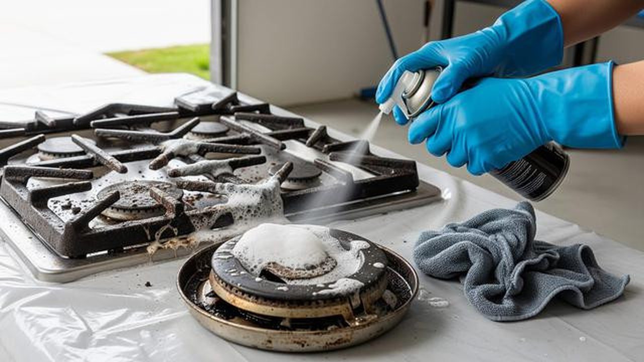 Cara Membersihkan Kerak di Kompor Gas. Foto: Gemini