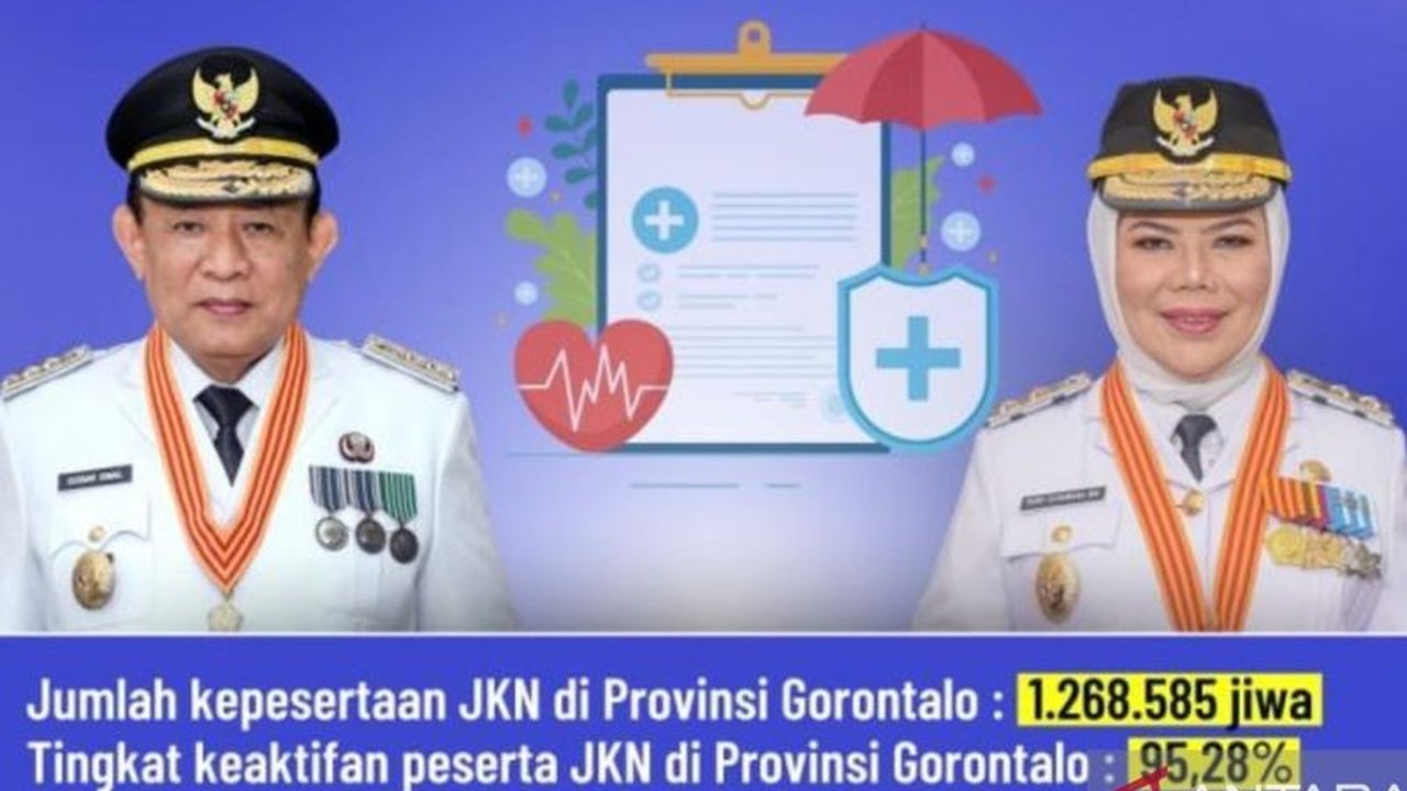 Provinsi Gorontalo berhasil meraih penghargaan UHC Award kategori Utama berkat tingginya keaktifan program JKN Gorontalo yang melampaui 95 persen, jauh di atas rata-rata nasional.