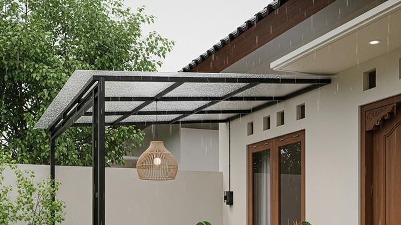 Desain Teras Rumah Tetap Kering saat Hujan. (Foto: AI)