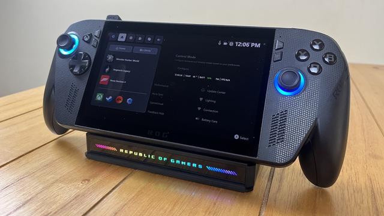 Asus ROG Xbox Ally X  dipasangkan dengan ROG Bulwark Dock DG300 (Liputan6.com/N.I.Tessar)