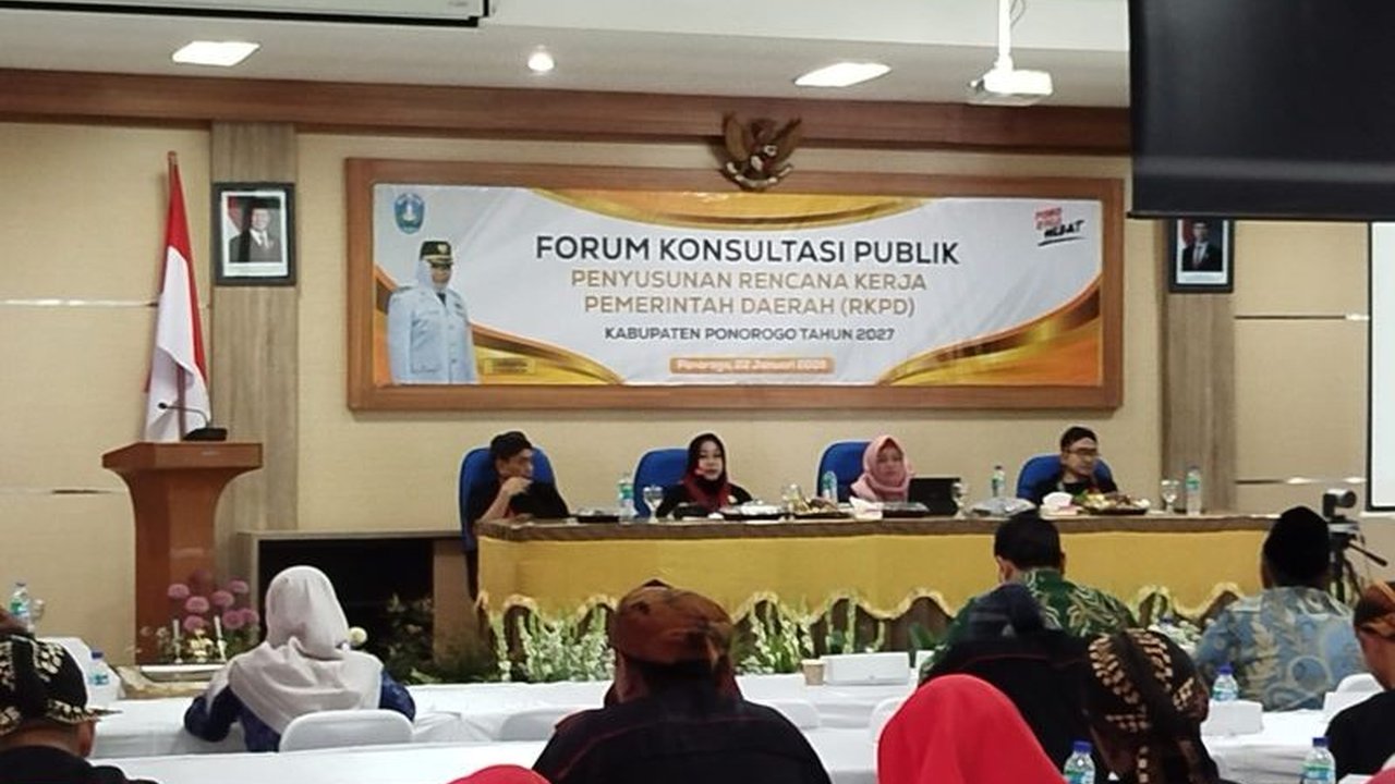 Pemerintah Kabupaten Ponorogo menggelar konsultasi publik untuk mematangkan arah Pembangunan Ponorogo 2027, menjaring aspirasi masyarakat demi kemajuan daerah.