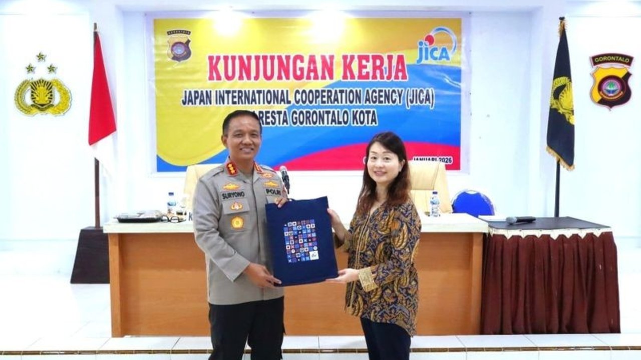 Japan International Cooperation Agency (JICA) berkomitmen memperkuat kinerja Polri Gorontalo melalui pelatihan dan asistensi teknis, demi pelayanan publik prima dan keamanan kondusif di Kota Gorontalo.